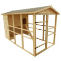 Poulailler en bois 16mm FSC non-teinté avec toit bitumé pour 8 à 12 poules – HABRITA