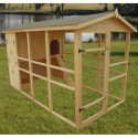 Poulailler en bois 16mm FSC non-teinté avec toit bitumé pour 8 à 12 poules – HABRITA