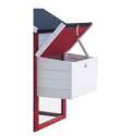 Poulailler bicolore en bois 10mm FSC 0,94m² pour 2 à 3 poules - HABRITA