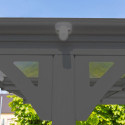 Carport monopente HELSINKI en aluminium anthracite et polycarbonate 503x305cm - Westmann