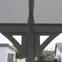 Carport monopente HELSINKI en aluminium anthracite et polycarbonate 503x305cm - Westmann