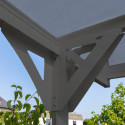 Carport monopente HELSINKI en aluminium anthracite et polycarbonate 503x305cm - Westmann
