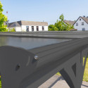 Carport monopente HELSINKI en aluminium anthracite et polycarbonate 503x305cm - Westmann