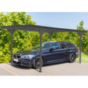 Carport monopente HELSINKI en aluminium anthracite et polycarbonate 503x305cm - Westmann