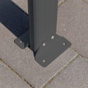 Carport monopente HELSINKI en aluminium anthracite et polycarbonate 503x305cm - Westmann