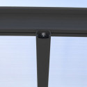 Carport monopente HELSINKI en aluminium anthracite et polycarbonate 503x305cm - Westmann