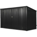 Cache-poubelle double 172x100x131cm en acier pour conteneurs 240L – Westmann