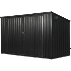 Cache-poubelle double 172x100x131cm en acier pour conteneurs 240L – Westmann