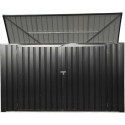 Cache-poubelle double 172x100x131cm en acier pour conteneurs 240L – Westmann
