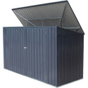 Cache-poubelle triple 235x100x131cm en acier pour conteneurs 240L – Westmann