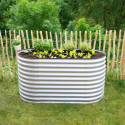 Potager surélevé en tôles ondulées d’acier galvanisé 160x80x82cm Westmann