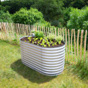Potager surélevé en tôles ondulées d’acier galvanisé 160x80x82cm Westmann