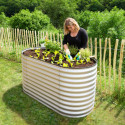 Potager surélevé en tôles ondulées d’acier galvanisé 160x80x82cm Westmann