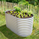 Potager surélevé en tôles ondulées d’acier galvanisé 160x80x82cm Westmann