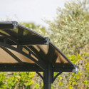 Carport en alu gris et polycarbonate 1 voiture 18,2m² Arcadia Alpine 5000 - PALRAM