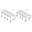 Carport en alu gris et polycarbonate 1 voiture 31m² Arcadia Alpine 8500 - PALRAM
