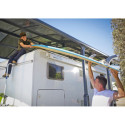 Carport en alu gris et polycarbonate 1 voiture 31m² Arcadia Alpine 8500 - PALRAM