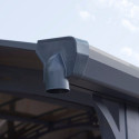Carport en alu gris et polycarbonate 1 voiture 31m² Arcadia Alpine 8500 - PALRAM
