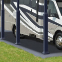 Carport en alu gris et polycarbonate 1 voiture 46,3m² Arcadia Alpine 12700 - PALRAM