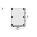 Carport en bois autoclave 28,3m² et toit en PVC gris – KARIBU