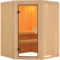 Sauna traditionnel d'angle LARIN 3 à 4 places 68mm KARIBU