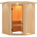 Sauna traditionnel d'angle LARIN 3 à 4 places 68mm KARIBU