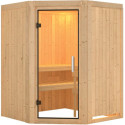 Sauna traditionnel d'angle LARIN 3 à 4 places 68mm KARIBU