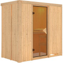 Sauna traditionnel VARIADO 2 à 3 places 68mm sans couronne - avec porte classique KARIBU