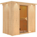 Sauna traditionnel VARIADO 2 à 3 places 68mm avec couronne et porte classique KARIBU