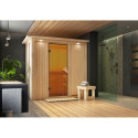 Sauna traditionnel VARIADO 2 à 3 places 68mm avec couronne et porte classique KARIBU