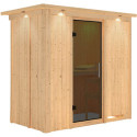Sauna traditionnel VARIADO 2 à 3 places 68mm avec couronne et porte moderne KARIBU