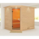 Sauna traditionnel d'intérieur Tanami - 6 à 8 places 38mm - avec couronne KARIBU