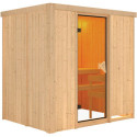 Sauna traditionnel BODIN 1 à 2 places 68mm sans couronne - avec porte classique KARIBU