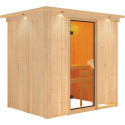 Sauna traditionnel BODIN 1 à 2 places 68mm avec couronne et porte classique KARIBU