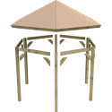 Kiosque hexagonal en bois Lissabon - Diam. 2,99m – avec shingles – Karibu