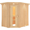 Sauna traditionnel d'angle CARIN 2 à 3 places 68mm KARIBU