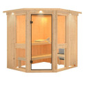 Sauna traditionnel d'angle 4 à 6 places Amelia 1 - 68mm KARIBU