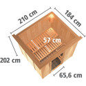Sauna traditionnel modulable SODIN 3 à 4 places 68mm KARIBU