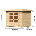 Abri de jardin en bois massif 5,25m² Askola 3 – Karibu