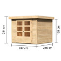 Abri de jardin en bois massif 5,95m² Askola 3,5 – Karibu