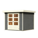 Abri de jardin en bois massif gris terre 5,95m² Askola 3,5 - Karibu
