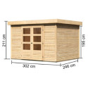 Abri de jardin en bois massif 7,43m² Askola 5 – Karibu