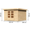 Abri de jardin en bois massif 9,24m² Askola 6 – Karibu