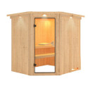 Sauna traditionnel d'angle SIIRIN 4 à 5 places 68mm KARIBU