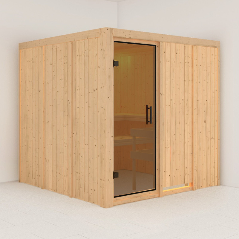 Sauna traditionnel modulable RODIN 5 à 6 places 68mm KARIBU