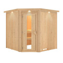 Sauna traditionnel d'angle JARIN 5 à 6 places 68mm KARIBU