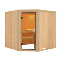 Sauna traditionnel d'angle JARIN 5 à 6 places 68mm KARIBU