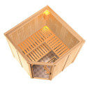 Sauna traditionnel d'angle JARIN 5 à 6 places 68mm KARIBU