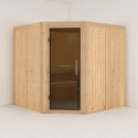 Sauna traditionnel d'angle JARIN 5 à 6 places 68mm KARIBU