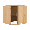 Sauna traditionnel d'angle JARIN 5 à 6 places 68mm KARIBU